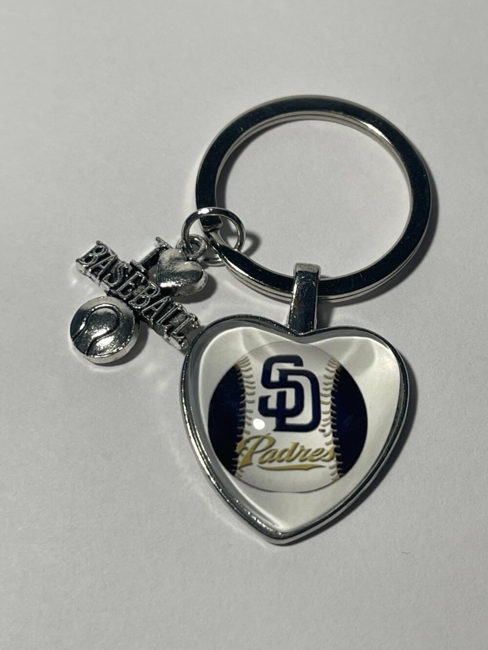 San Diego Padres I LovE Baseball Keychain NEW